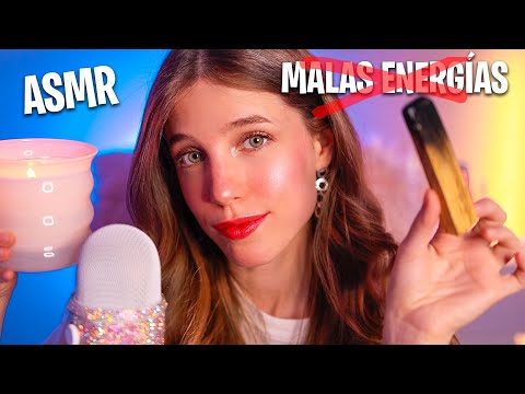 ASMR elimino tus malas energías para que descanses bien ✨🌙 (Limpieza energética)