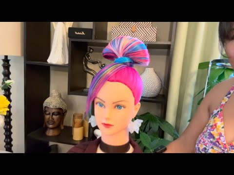 ASMR Updo HAIRSTYLING ~ Perfectionist ~ Hair Fixing ~ Adjustment ~ Finishing Touches with Whispering