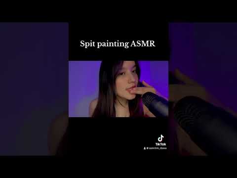 Spit painting 👄👅 #mouthsounds #asmr #asmrmouthsounds #asmrsounds #spitpainting #asmrvideo