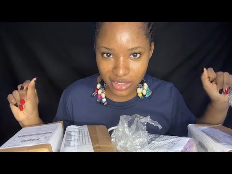 ASMR| Unboxing Packages With Gum Chewing