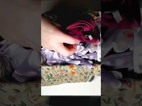 removing & folding satin gloves #asmrlikeasandbox #triggersforsleep #satingloves #notalkingasmr