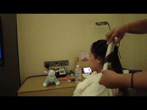 ASMR | Simple Hairstyle | Hairstyling - Hair Brushing - Hair Play With Whispering 🤣