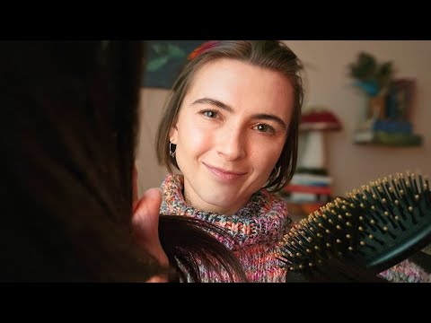 ASMR Rainy Day Hair Brushing ☔ for Sleep & Relaxation
