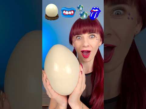 ASMR Giant Gummy Egg, Lollipop Eating #shorts