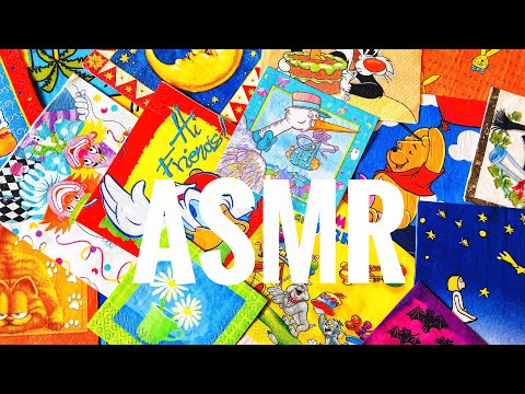 ASMR.Paper napkin collection.Triggers for sleep and relaxation.No talking