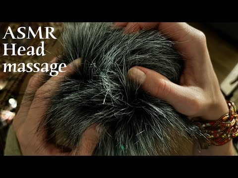 ASMR 🌙 Aggressive head massage - Fluffy mic (no talking)
