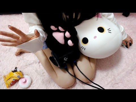 【Aki秋水ASMR】邻家小妹的超爽按摩~白丝腿控足控福利！Aki's Chinese ASMR