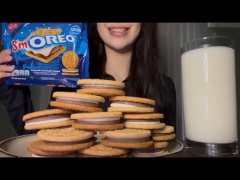 ASMR LIMITED EDITION SMORE’S OREOS WITH MILK 