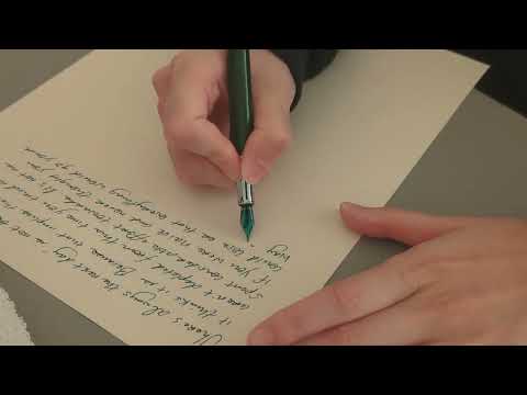 [cozy asmr] letter writing realistic fountain pen handwriting, messy cursive, no talking asmr