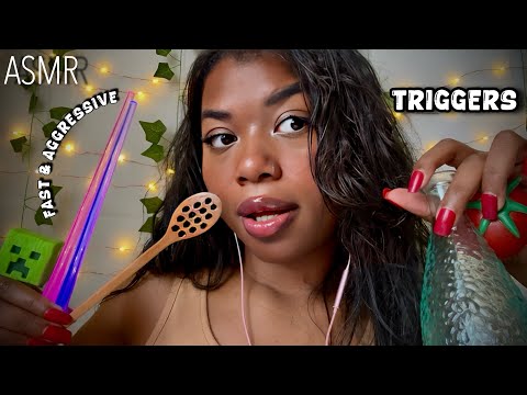 ASMR FAST AND AGGRESSIVE TRIGGERS THAT WILL HAVE YOU SLEEPY AT 0:53