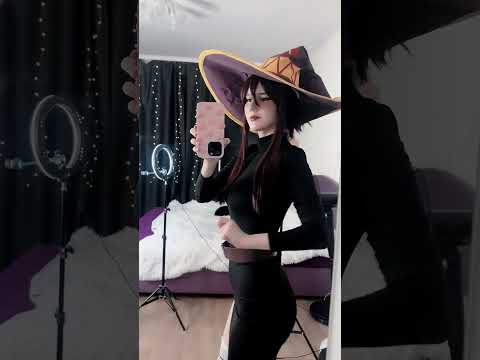 Megumin in dress 🖤 #cosplay #anime #cosplayer #konosuba #megumin