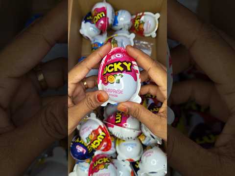 Lots of surprise egg opening kinder Joy #kinderjoy #asmr #ahorts #gems #chocolate #toys