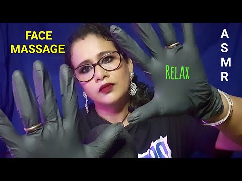 ASMR Fast Face MASSAGE in Gloves 💆‍♀️🧤| Face touching asmr| Asmr Ghosal |