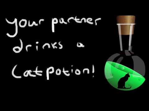 [Furry ASMR] Your partner drinks a cat potion! [M4A] [purrs,nyas and licks] [Cat listener]