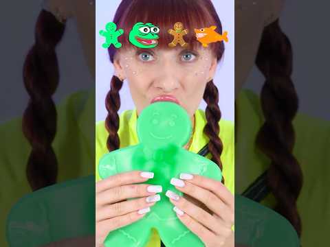 ASMR Giant Jelly Ginger Man, Gummy Fish Candy  #mukbang