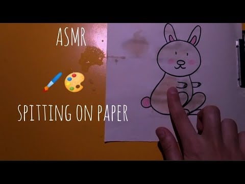 ASMR. I painted the rabbit with spit💆
