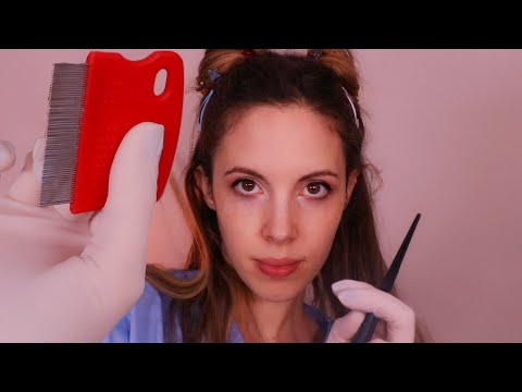 ASMR - School Nurse Lice Check & Treatment