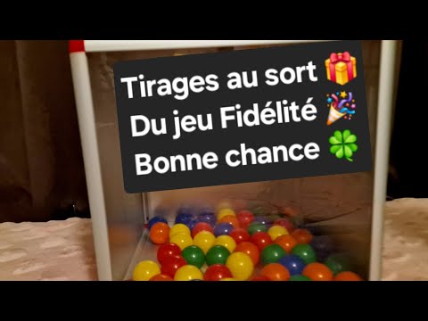 ASMR français, tirages au sort "Jeu Fidélité", bonne chance à toutes ! 🍀