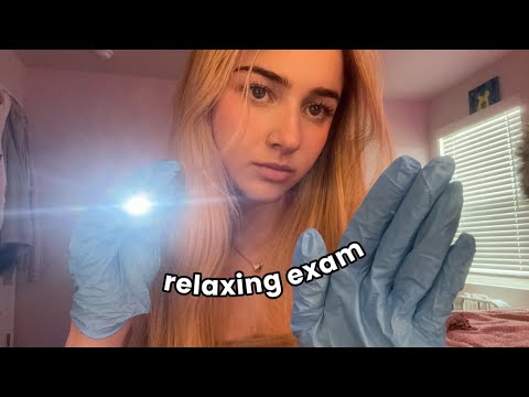 ASMR face and eye exam✨(light triggers, follow my instructions, latex gloves)