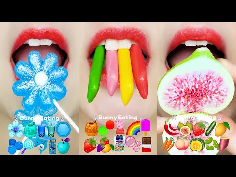 emoji food eating sounds 이모지 입술 먹방 10minutes [asmr mukbang]