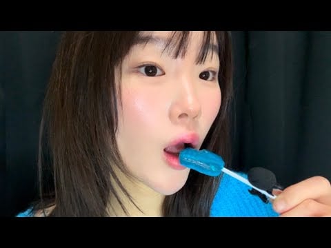 망해버린 페인트 사탕 이팅사운드 asmr 🍭🍬 | lollipop eating , candy eating sound ,  mouth sound