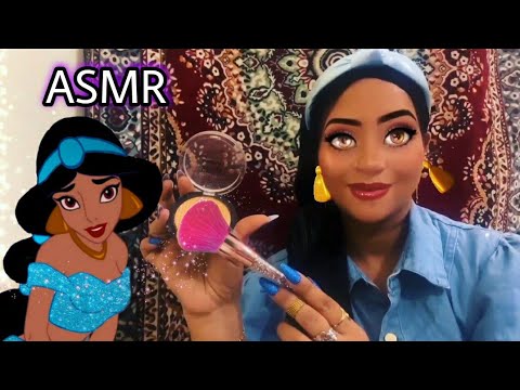 💄Princess JASMIN doing your makeup in 5 minutes ASMR(layered)