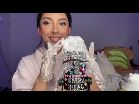 ASMR Shaving Foam On The Mic! 💜 | Minimal Whispering