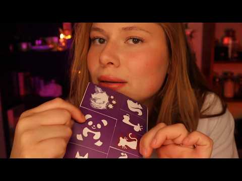 ASMR - DIBUJO EN TU CARITA (stensils, marcadores- muy de cerquita)