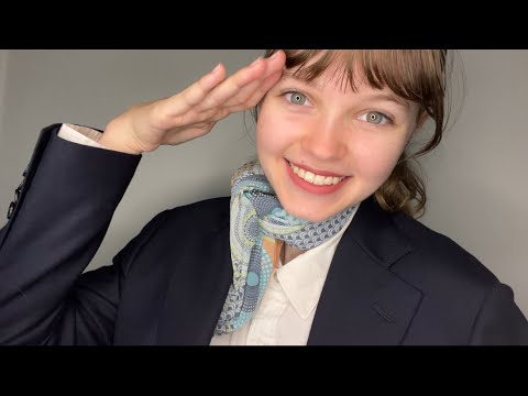 小声ASMR - フライトアテンダントのロールプレイ | 日本語