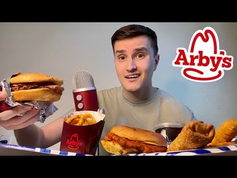 ASMR | Eating Arby’s Food for the First Time 🤢 (mukbang)