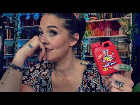 ASMR- Gum Chewing, Bubble Blowing w/ "Sneaky Bubbledust"  (I Did NOT Like This Gum 🤢)