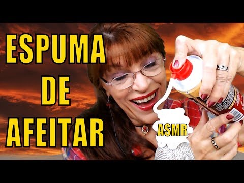 ASMR ESPUMA DE AFEITAR EN EL MICRO😴SHAVE FOAM ON THE MICRO+CRINKLES