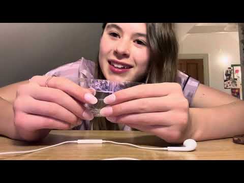Thoughtful asmr with soft spoken whispers & gentle tapping