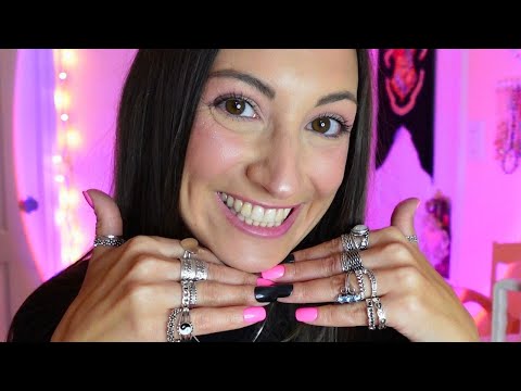 ASMR Overexplaining My New Silver Ring Collection 🩷🖤