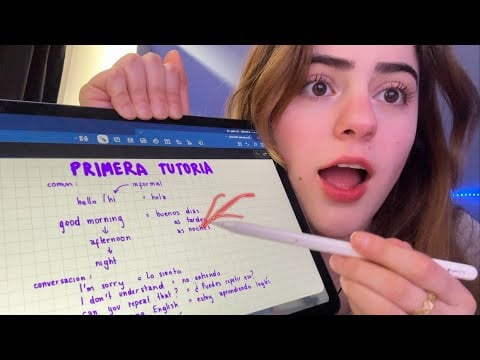 ASMR ENSEÑANDOTE INGLES | primera clase