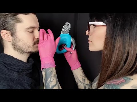 ASMR Face Modelling / Sculpting With Tingly Toys