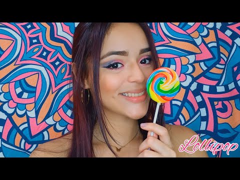 ASMR | Chupando una paleta de colores/ Lollipop 🍭