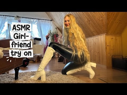 ASMR Girlfriend try on haul, whispering und zeigt dir ihre neuen Leggings 🫶🏻 (deutsch/german)