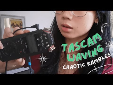 asmr | tascam waving rambles (ear to ear breathy + dry, clicky mouth sounds)