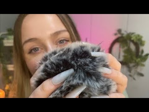 ASMR :) Fluffy Mic Scratching w Long Nails (repost)