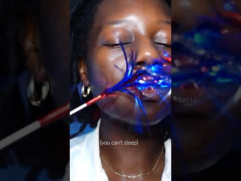 ASMR YOU CAN’T SLEEP 🥱 + TICKLING YOUR EYELIDS #asmrshorts #asmrsleep #asmrtriggers