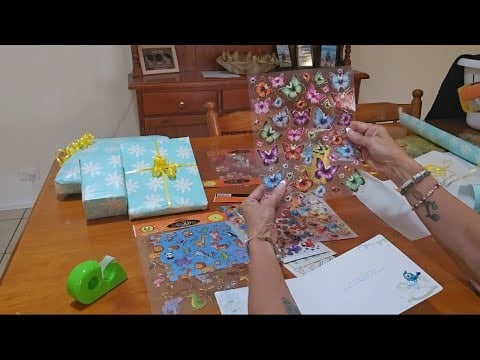 ASMR👶🩵Wrapping My New Grandsons Gifts and Decorating His Card.Soft Spoken @LISASRELAXINGASMR-pb1gb 