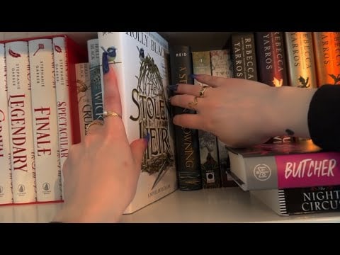 ASMR Put My Books Away with Me (bookshelf organization, soft spoken)