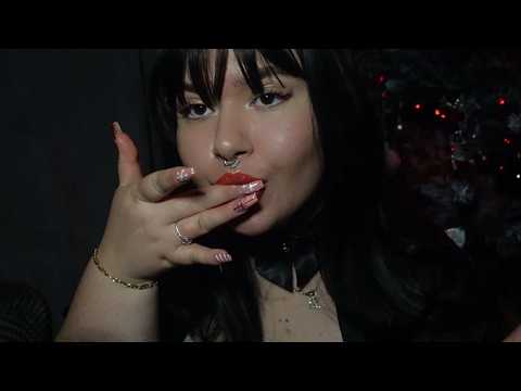 spit painting you ASMR (personal attention, hand movements, whispers, mouth sounds for sleep)