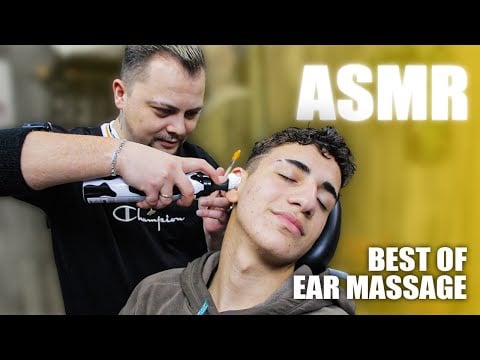 SLEEP ASMR | Best Asmr Ear Massage In Real Barber Shop (ear, scalp, head, arm, hands, neck)