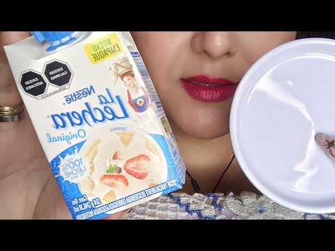 ASMR Comiendo Lechera en plato 