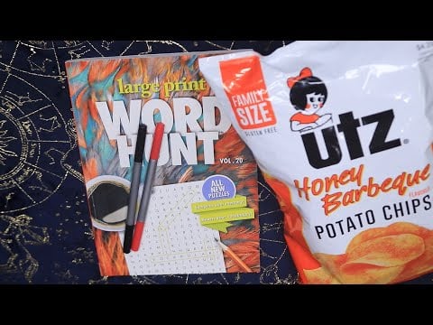 Cocktail Garnishes Word Hunt UTZ Honey BBQ Chips ASMR Eating Sounds