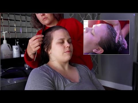 ASMR | Hair Pulling, Combing, Washing & Styling the Best ASMR Head Spa Experience ✨