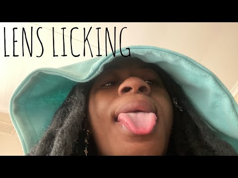 weird lens licking, hands sounds and mouth sounds asmr