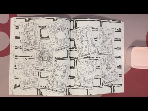 ASMR Flipping Through A One Piece Coloring Book